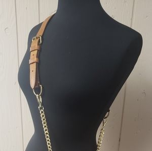 Louis Vuitton Vachetta and Chain Crossbody Strap